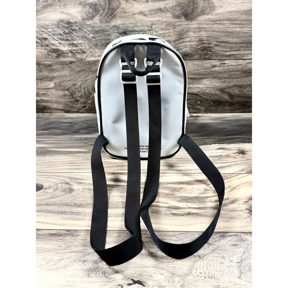 NWOT Adidas Originals Santiago Mini Backpack White Black Trefoil Logo - Picture 6 of 14
